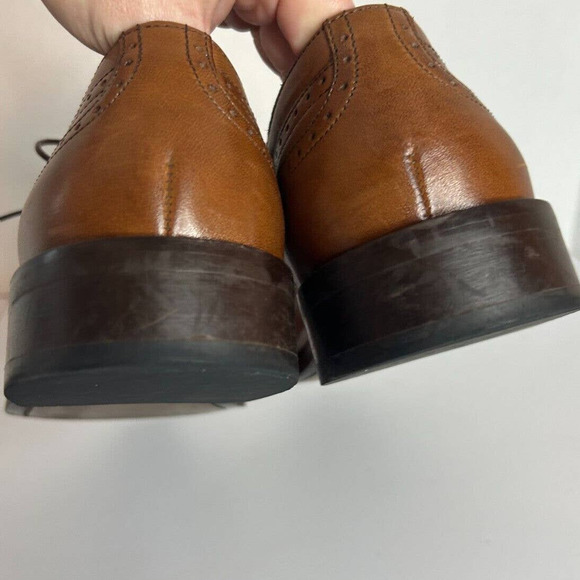 Johnston Murphy Shoes Mens 8.5 Casual Lace Up Oxford Brown Leather - Picture 5 of 8